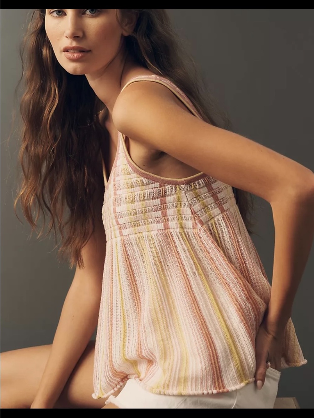 Maeve Striped Swing Tank Top